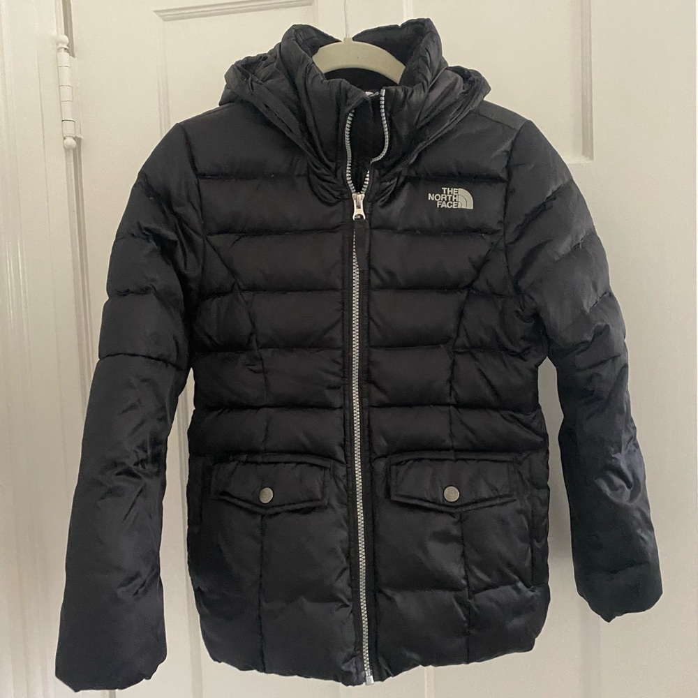 North Face Girls Black Down Puffer Jacket M (10/12)
